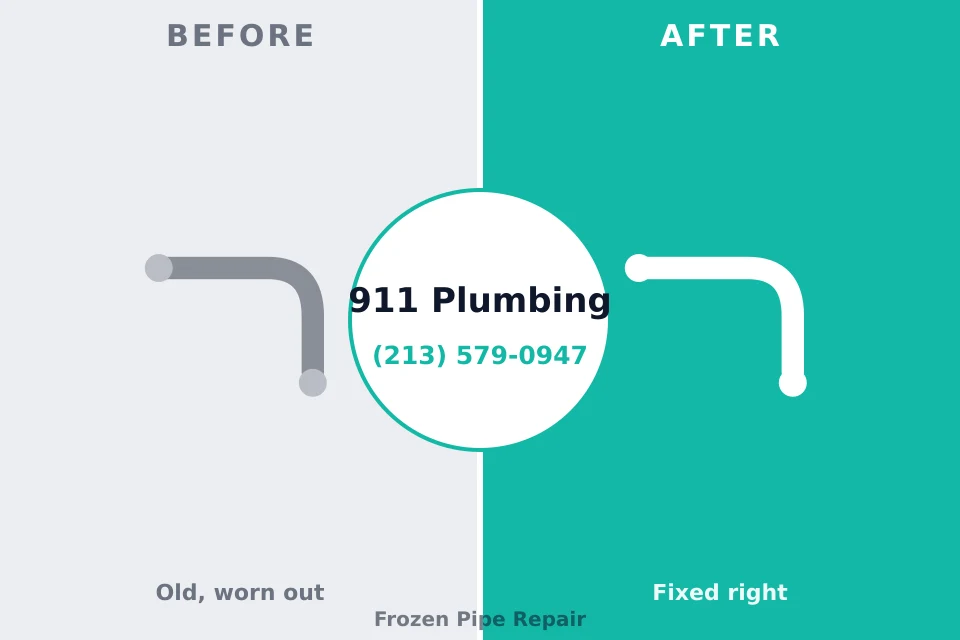 Before and after: plumbing repair Ruston, LA